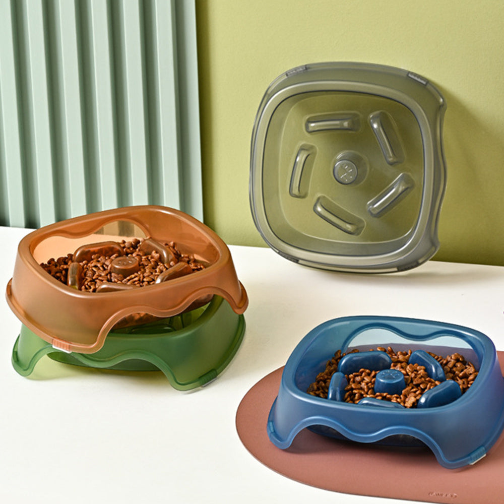 Pet Dog Slow Anti-Suffocation Anti-Choking Water Feeder Bowl