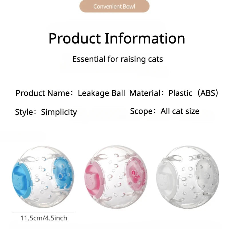 Dog Cat Slow Feeding Ball Food Leakage Smart Toy Feeder